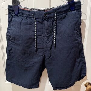 Scotch and Soda navy blue drawstring shorts. Men’s size 31. Button front.